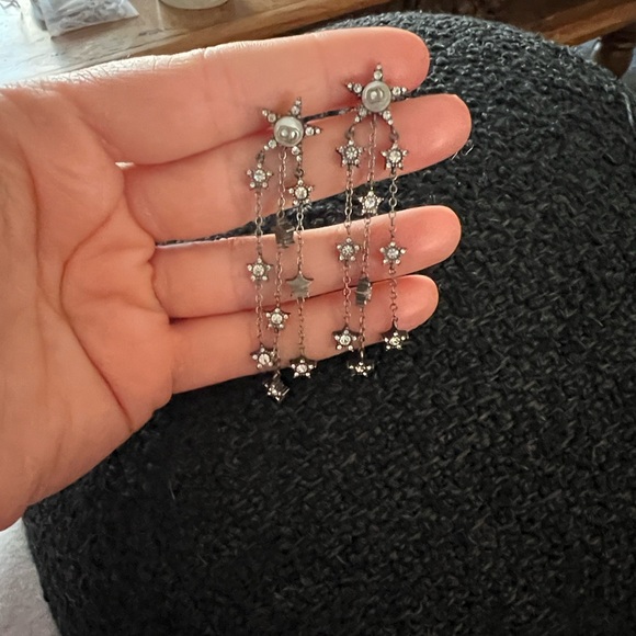 Dior Silver Star Chain Earrings - Picture 8 of 11